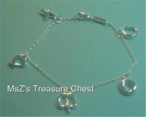 Dainty Sterling Silver Charm Bracelet * Marked 925 * ** NEW In Gift Box ** - Picture 1 of 6