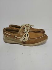 MARGARITAVILLE AVALON BROWN LEATHER BOAT LADIES 10 SHOES
