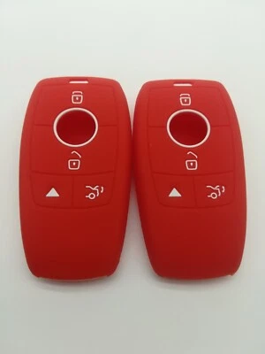 2*Cubierta de llave roja para Mercedes-Benz C63 2016-2020 AMG C GLA GLC GLE IYZ-MS2 Foto 1 de 4