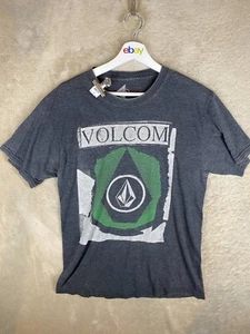 VOLCOM Casual T-Shirts Top Size M Womens Grey Logo Short Sleeve - Picture 1 of 10
