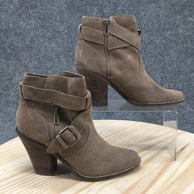 Dolce Vita Botas Mujer 8 Botín Marrón Hebilla Cremallera Lateral Informal Tacones Bloque Foto 1 de 4