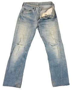 Jeans De Colección Levis 501 29x30 Borde Azul Línea Roja Puntada Única Años 70 6 Código de Fábrica - Imagen 1 de 24