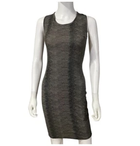 Ariella Shimmery Bodycon Stretch Silver One Shoulder Dress Size S - Picture 1 of 4