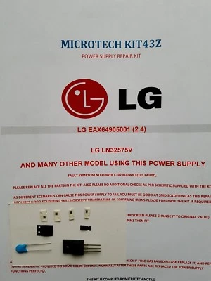 LG 32LN575V  EAX64905001 (2.4) (2.7) 9 PIECE POWER SUPPLY REPAIR KIT SEE ADVERT - Image 1 of 3