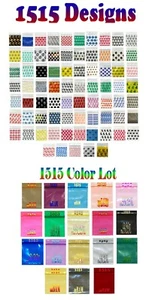 100 1515 DESIGN & COLOR LOT APPLE MINI ZIP BAGGIES 50 DESIGNS 50 COLORS - Picture 1 of 12