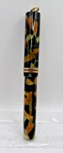 Gold Medal Vintage Ring Top Fountain Pen-black and Pearl-new sac-flexible fine - Picture 1 of 6