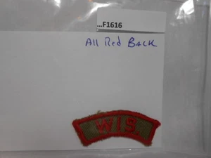 WIS. STATE STREIFEN KHAKI & ROT KOMPLETT ROT RÜCKSTICH F1616 - Bild 1 von 1