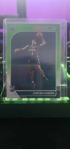 Zion Williamson 2019-20 NBA Hoops Neon Green RC Rookie card #258