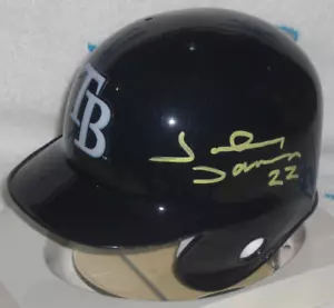 MINI CASCO JOHNNY DAMON FIRMATO TAMPA BAY RAYS RIDDELL - J.S.A. Autenticato - Foto 1 di 5