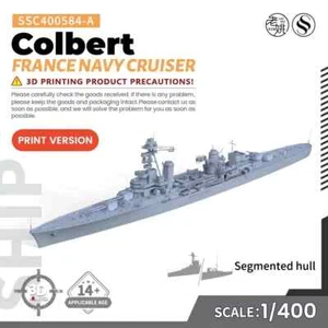 SSMODEL SSC400584-A 1/400 Military Model Kit France Navy Colbert Cruiser - Picture 1 of 4