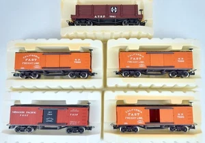 RIVAROSSI VINTAGE OLD-TIME BOX CARS(4) + GONDOLA(1) METAL WHEELS VGC BOXED HO - Picture 1 of 14