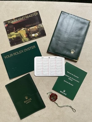 ROLEX GMT MASTER 16710 16700 16713 16718 BOOKLET SET 2004 2005 WALLET TAG CALENDAR - Image 1 of 4