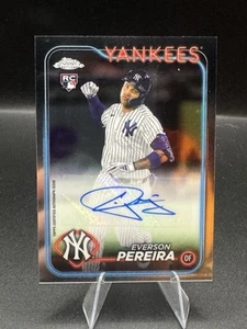 2024 Topps Chrome - Rookie Autografi Everson Pereira #AC-EP Yankees - Foto 1 di 2