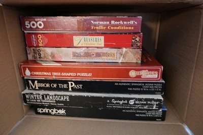 LOT OF 7 SPRINGBOK 500 pc puzzles VARIETY OF VINTAGE PUZZLES - COMPLETE  EC - Image 1 of 4