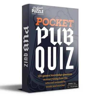 PROFESSOR PUZZLE Pub Quiz Trivia Game Family Fun Card Dinner Party Stocking Filler Gift