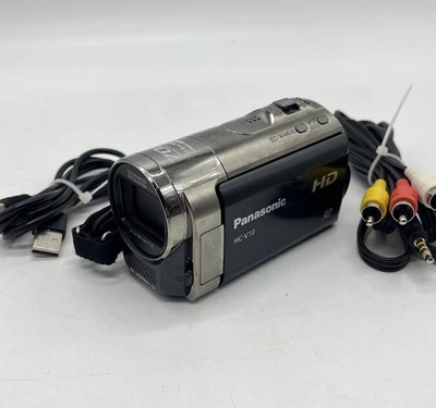 Panasonic HC-V10 Handheld HD Video Camera Camcorder W/battery, & AV Cable TESTED - Image 1 of 4