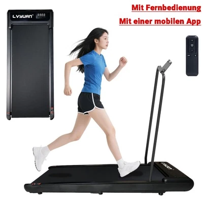 HOMEFITNESSCODE Walking Pad mit Steigunng Laufpad Gehband Fernbedienung Walkpad Laufband Mit App