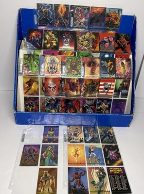 1993 MARVEL MASTERPIECES COMPLETE SET NM- W/ X-MEN 2099 4 OF 8 CHASE CARDS RARE - Image 1 of 4