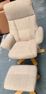 Dunelm Recliner Chair & Footstool - Picture 1 of 13