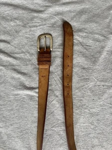 Esprit EDC Ledergürtel 85 Gürtel hell Braun Silber Schnalle Wildleder Blogger - Bild 1 von 7