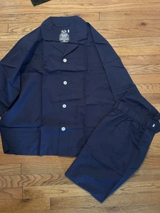 Fruit of the Loom Pyjama Set Herren Gr. XL Blau, L.Blau, Kariert und Streifen Neu - Bild 1 von 9