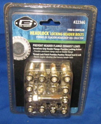 Mr Gasket 2236G ~ Headlock Locking Header Bolts, Ford & Chrysler - Image 1 of 4