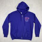 Kansas City USA Hoodie Sweatshirt Women's Large Purple Full Zip Gildan Cotton
