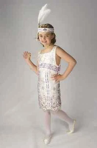 1920s style beaded flapper dress size 7 - 8 years Historical Costume - Picture 1 of 6