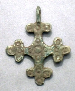 Kievan Rus. Breast Cross with lobed ends. X – XIII AD. Bronze. 1234 - Picture 1 of 1