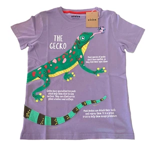 MINI BODEN Awesome "GECKO" Appliqué T-Shirt. 8-9 Years. 134 cm. Great Gift Idea! - Picture 1 of 14