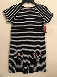 Arizona girls Dress Size XL (14-16) Blue & White striped Ret $30(5hmbx-20-5) - Picture 1 of 4