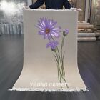 YILONG 3'x4.7' Hand-knotted Wool Carpet Chrysanthemum Pattern Woollen Area Rug