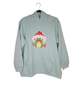 Women's Cute frog Sweater Shirt Long Sleeve Hooded Cotton Pullover Top Size XL - Picture 1 of 2