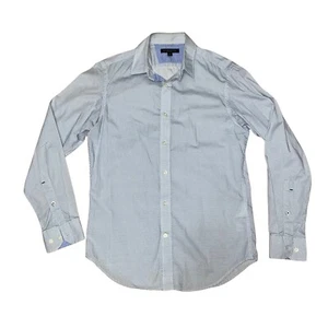 Banana Republic Shirt Mens Small Soft Wash Slim Fit Long Sleeve Blue White - Picture 1 of 3