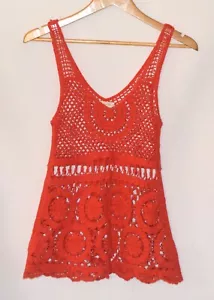 Staring At Stars Urban Outfitters top all'uncinetto arancione taglia S donna senza maniche - Foto 1 di 6