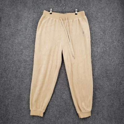 Pantalones de chándal Juicy Couture Forever 21 para mujer 1X Plus beige terciopelo cordón Foto 1 de 4