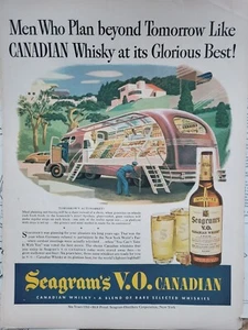 1944 Seagram's V.O. Canadian whiskey  tomorrows automarket vintage ad - Picture 1 of 1
