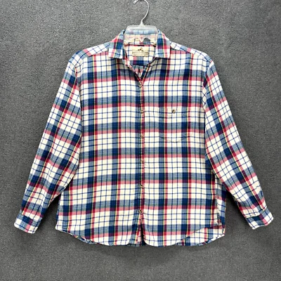 Camisa deportiva Eastern Mountain para hombre grande azul rojo a cuadros manga larga abotonada Foto 1 de 4