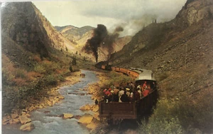 Postal de tren turístico mixto Denver y Río Grand en Animas Canyon - Imagen 1 de 3