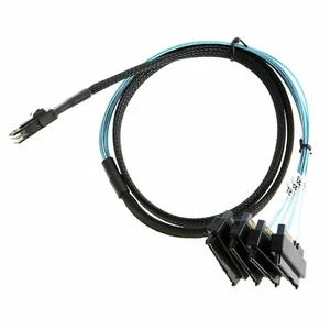 Mini SAS 36P SFF-8087 to 4 SFF-8482 Connectors With SATA Power Cable 3FT 1M #ZT - Picture 1 of 6