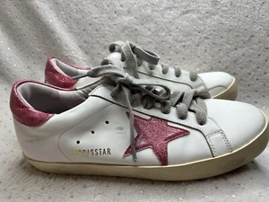Tenis Golden Goose Mujer Super-Estrella Rosa Caliente Brillo Estrella Metálica Talla 9/39 - Imagen 1 de 15