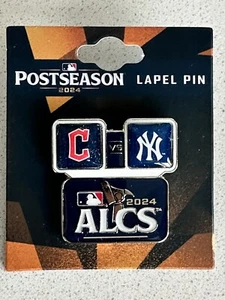 2024 Cleveland Guardians New York Yankees Progressive Lapel Pin ALCS Playoffs - Picture 1 of 3