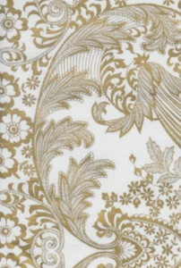 Oilcloth Fabric Paradise Lace Gold Pattern Sold in Yard or Bolt - Picture 1 of 1
