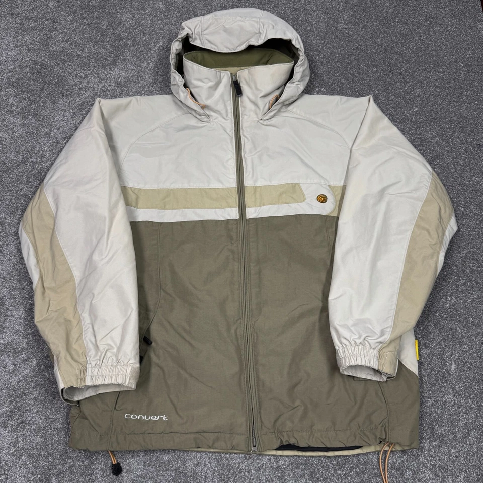 Vintage Columbia Jacket Men Large Tan Brown Zip Winter Coat Convert Fleece Lined - Image 1 of 4