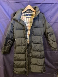 Vintage Burberry London Puffer Duck Down Hooded Coat - Picture 1 of 5