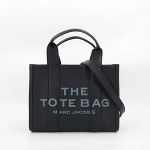 Marc Jacobs Women's The Small Tote Grainy Leather Bag Black OS - Picture 1 of 12