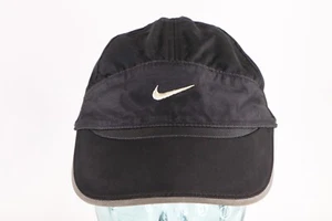 Vtg Nike Travis Scott Mini Swoosh Mesh Reflective 7 Panel Strapback Hat Black - Picture 1 of 10