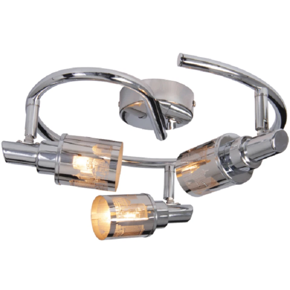 Halogen Deckenleuchte Chrom Strahler 3xG9 je 28W/230V je 370lm Ø27,5cm - Bild 1 von 1