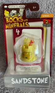 NEW Basher Science Rocks Minerals Sandstone Figure, 2 Game Cards,Series 1, FBX42 - Picture 1 of 2