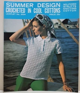 Milford Strutts Summer Designs Crotched in Cool Cottons #2024 3 Designs c1970s - Picture 1 of 4